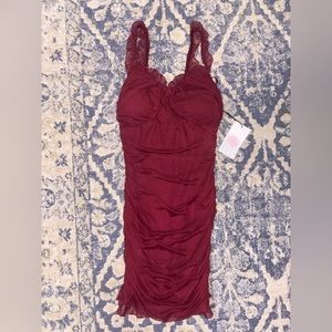 Slim velvet dress with bra padding(a little big), never worn